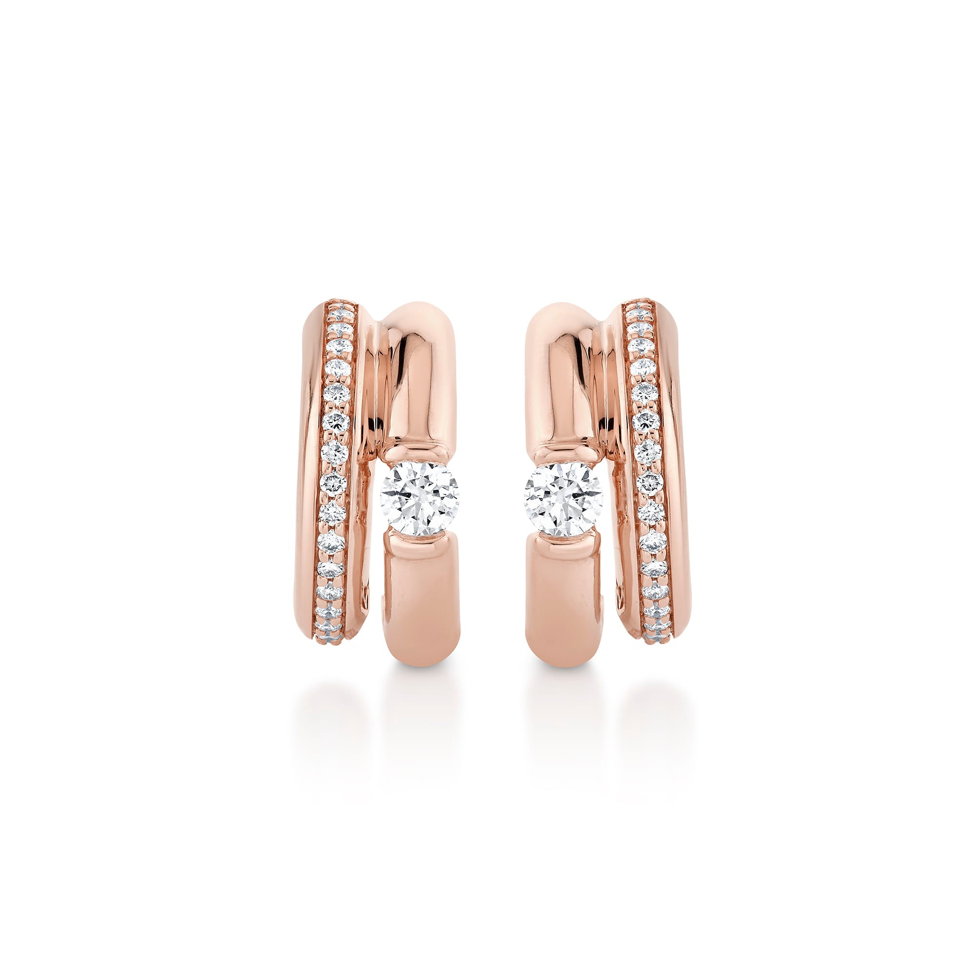 MICHAEL M Fashion Earrings Orb Split Pavé Hoop Earrings