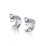 MICHAEL M Fashion Earrings Orb Split Pavé Hoop Earrings