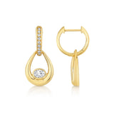 MICHAEL M Fashion Earrings Orb Teardrop Bezel Drop Earrings