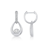MICHAEL M Fashion Earrings Orb Teardrop Bezel Drop Earrings