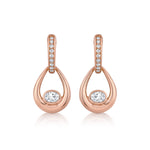 MICHAEL M Fashion Earrings Orb Teardrop Bezel Drop Earrings