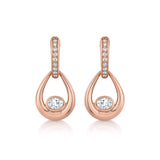 MICHAEL M Fashion Earrings Orb Teardrop Bezel Drop Earrings