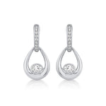 MICHAEL M Fashion Earrings Orb Teardrop Bezel Drop Earrings