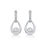 MICHAEL M Fashion Earrings Orb Teardrop Bezel Drop Earrings