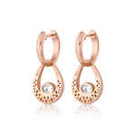 MICHAEL M Fashion Earrings Orb Teardrop Bezel Drop Earrings