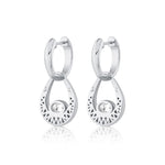 MICHAEL M Fashion Earrings Orb Teardrop Bezel Drop Earrings