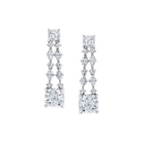 MICHAEL M Fashion Earrings Platinum Montage Cushion Cut Drop Earrings