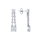 MICHAEL M Fashion Earrings Platinum Montage Cushion Cut Drop Earrings