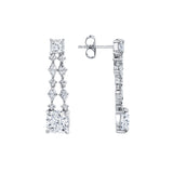 MICHAEL M Fashion Earrings Platinum Montage Cushion Cut Drop Earrings ER620