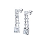 MICHAEL M Fashion Earrings Platinum Montage Cushion Cut Drop Earrings ER620
