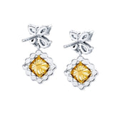 MICHAEL M Fashion Earrings Platinum Montage Yellow Diamond Drop Butterfly Earrings