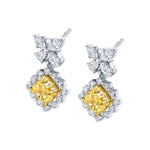 MICHAEL M Fashion Earrings Platinum Montage Yellow Diamond Drop Butterfly Earrings