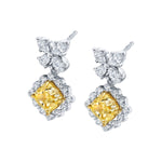 MICHAEL M Fashion Earrings Platinum Montage Yellow Diamond Drop Butterfly Earrings