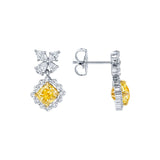 MICHAEL M Fashion Earrings Platinum Montage Yellow Diamond Drop Butterfly Earrings