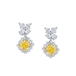 MICHAEL M Fashion Earrings Platinum Montage Yellow Diamond Drop Butterfly Earrings