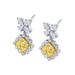 MICHAEL M Fashion Earrings Platinum Montage Yellow Diamond Drop Butterfly Earrings ER621