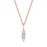MICHAEL M Fashion Necklaces 14K Rose Gold Montage 3 Drop Pendant Necklace