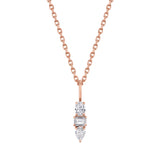 MICHAEL M Fashion Necklaces 14K Rose Gold Montage 3 Drop Pendant Necklace P411