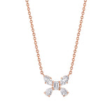 MICHAEL M Fashion Necklaces 14K Rose Gold Montage Butterfly Pendant