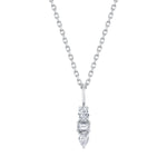 MICHAEL M Fashion Necklaces 14K White Gold Montage 3 Drop Pendant Necklace P411