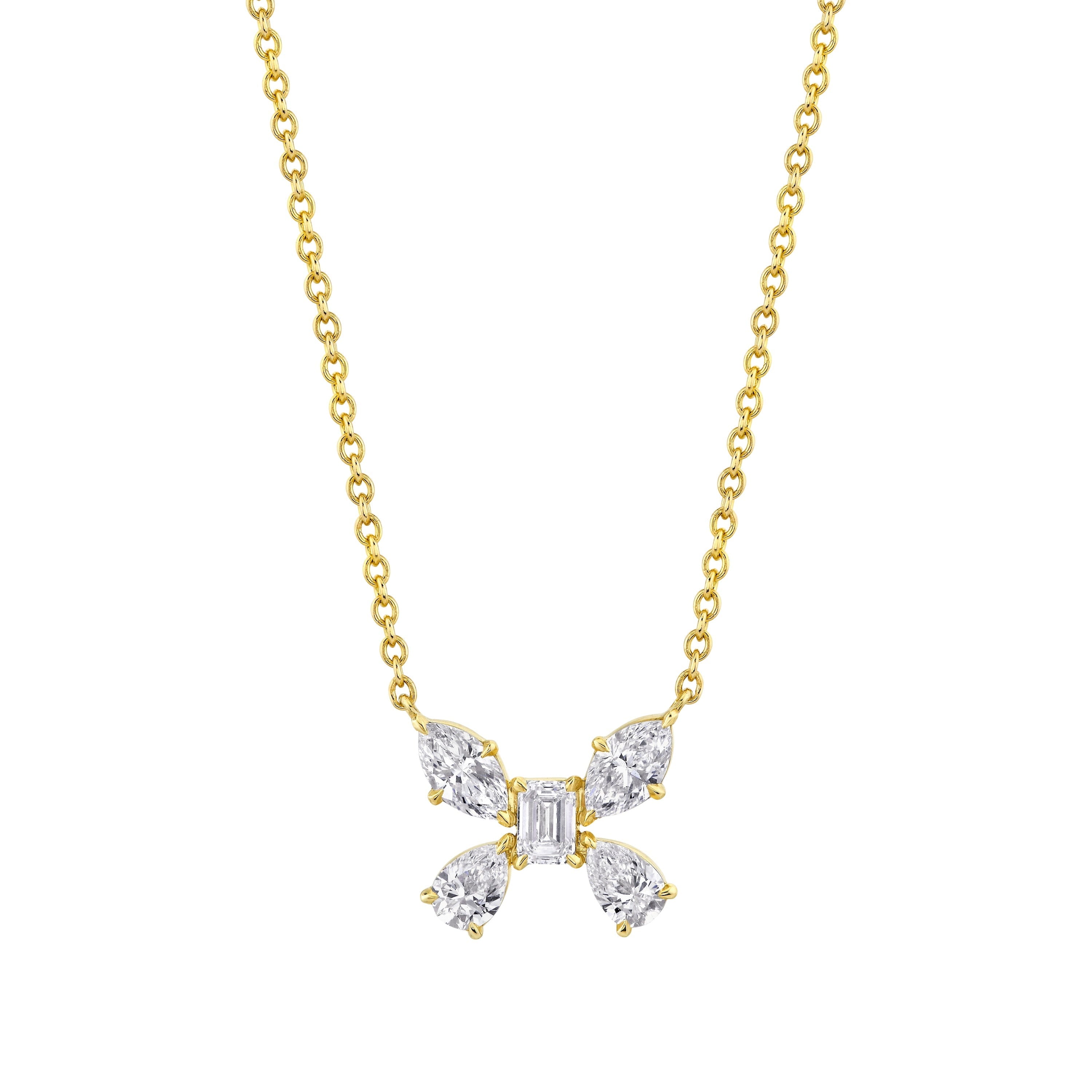 MICHAEL M Fashion Necklaces 14K Yellow Gold Montage Butterfly Pendant