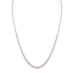 MICHAEL M Fashion Necklaces 18K Rose Gold Montage Adjustable Tennis Necklace CN350
