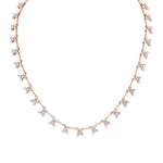 MICHAEL M Fashion Necklaces 18K Rose Gold Montage Butterfly Tennis Necklace CN361S