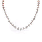 MICHAEL M Fashion Necklaces 18K Rose Gold Montage Cluster Riviera Necklace CN403