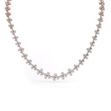 MICHAEL M Fashion Necklaces 18K Rose Gold Montage Cluster Riviera Necklace CN403