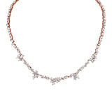 MICHAEL M Fashion Necklaces 18K Rose Gold Montage Eternity Tennis Necklace