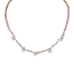 MICHAEL M Fashion Necklaces 18K Rose Gold Montage Eternity Tennis Necklace CN358