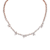 MICHAEL M Fashion Necklaces 18K Rose Gold Montage Eternity Tennis Necklace CN358