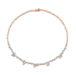 MICHAEL M Fashion Necklaces 18K Rose Gold Montage Tennis Necklace