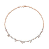 MICHAEL M Fashion Necklaces 18K Rose Gold Montage Tennis Necklace