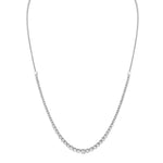 MICHAEL M Fashion Necklaces 18K White Gold Montage Adjustable Tennis Necklace CN350