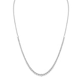 MICHAEL M Fashion Necklaces 18K White Gold Montage Adjustable Tennis Necklace CN350