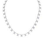 MICHAEL M Fashion Necklaces 18K White Gold Montage Butterfly Tennis Necklace CN361S