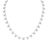 MICHAEL M Fashion Necklaces 18K White Gold Montage Butterfly Tennis Necklace CN361S