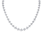 MICHAEL M Fashion Necklaces 18K White Gold Montage Cluster Riviera Necklace CN403