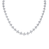 MICHAEL M Fashion Necklaces 18K White Gold Montage Cluster Riviera Necklace CN403