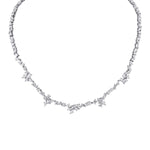 MICHAEL M Fashion Necklaces 18K White Gold Montage Eternity Tennis Necklace