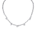MICHAEL M Fashion Necklaces 18K White Gold Montage Eternity Tennis Necklace