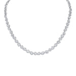 MICHAEL M Fashion Necklaces 18K White Gold Montage Halo Riviera Necklace CN365