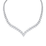 MICHAEL M Fashion Necklaces 18K White Gold Montage Marquise Necklace CN370