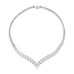 MICHAEL M Fashion Necklaces 18K White Gold Montage Marquise Necklace CN370