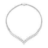 MICHAEL M Fashion Necklaces 18K White Gold Montage Marquise Necklace CN370