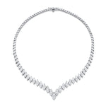 MICHAEL M Fashion Necklaces 18K White Gold Montage Marquise Necklace CN370