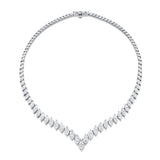 MICHAEL M Fashion Necklaces 18K White Gold Montage Marquise Necklace CN370