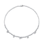 MICHAEL M Fashion Necklaces 18K White Gold Montage Tennis Necklace