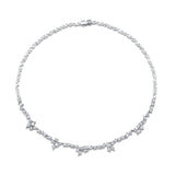 MICHAEL M Fashion Necklaces 18K White Gold Montage Tennis Necklace